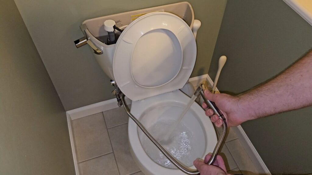 test spraying the sprayer