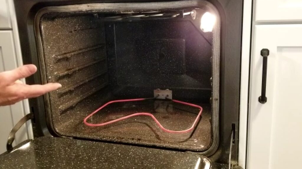 replace oven bake element glowing