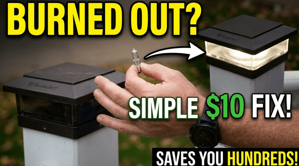 replace a TimberTech deck post light bulb